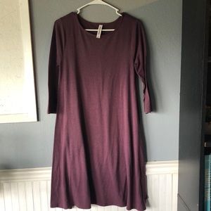Small Zenana Premium wine color Long shirt/ dress